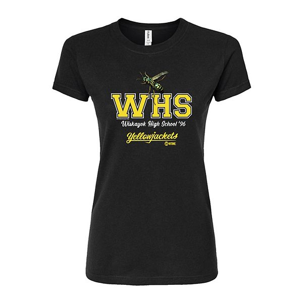 Juniors' Yellowjackets WHS Logo Fitted Graphic Tee
