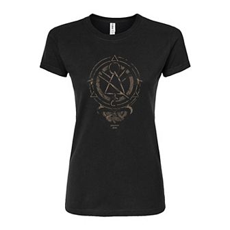 Juniors' Yellowjackets Moth Symbols Fitted Graphic Tee