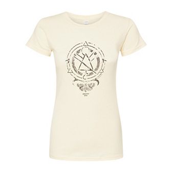 Juniors' Yellowjackets Moth Symbols Fitted Graphic Tee