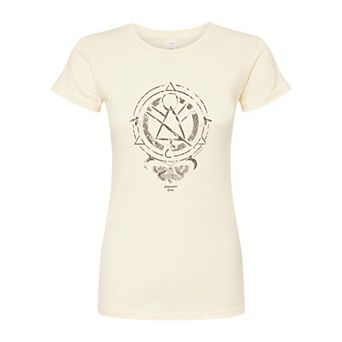 Juniors' Yellowjackets Moth Symbols Fitted Graphic Tee