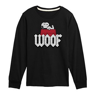 Boys 8-20 Peanuts Woof Snoopy Long Sleeve Graphic Tee