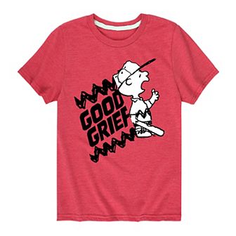 Boys 8-20 Peanuts Charlie Brown Good Grief Graphic Tee