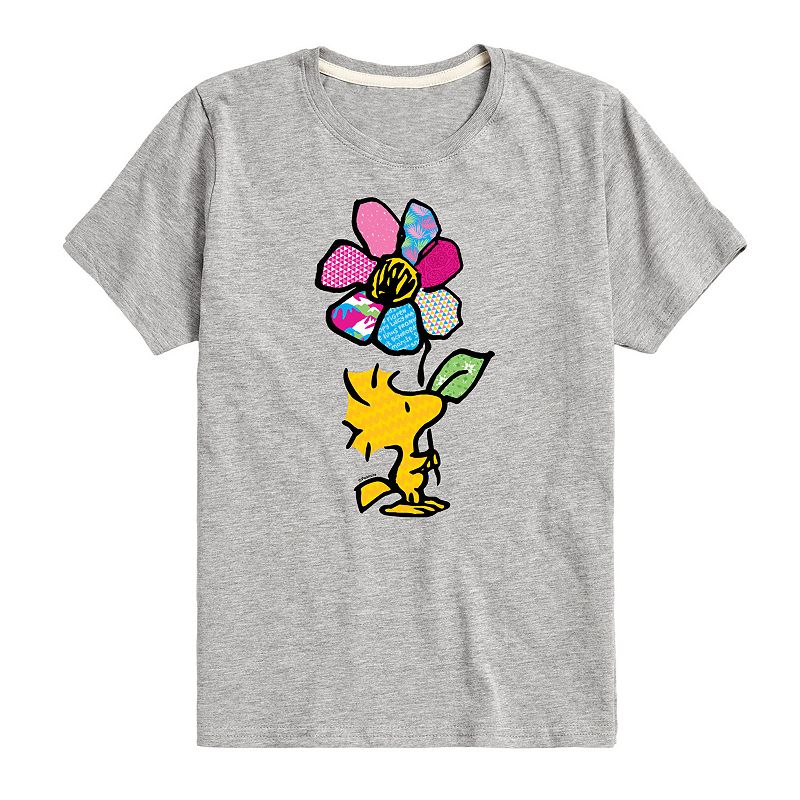 UPC 197552739547 product image for Boys 8-20 Peanuts Woodstock Flowers Graphic Tee, Boy's, Size: Medium, Gray | upcitemdb.com