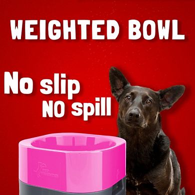 Pet Weighter Elevated Raised Weighted No-Spill Non-Slip Fillable Easy-Clean Water and Food Bowl for Dogs and Cats