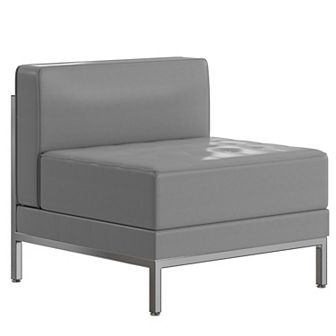 Emma and Oliver Contemporary LeatherSoftSoft Reception Modular Middle Chair