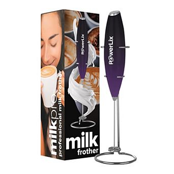 Powerlix Milk Frother Handheld Battery Operated Electric Whisk Foam Maker For Coffee