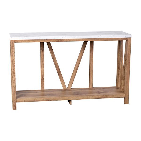 Merrick Lane Erikson Modern Farmhouse Engineered Wood Sofa Table with ...