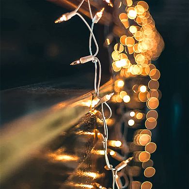 Twinkle Star 150 ct Incandescent Christmas Lights Mini Clear String Light Indoor Outdoor Decoration