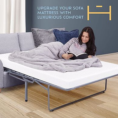 Heyward 4.5” Sofa Full Size Mattress, Memory Foam Mattress for Sofa Bed