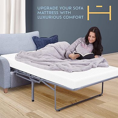 Heyward 4.5” Sofa Twin Mattress, Memory Foam Mattress for Sofa Bed