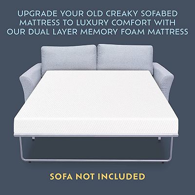 Heyward Premium Memory Foam Sofa Bed Replacement Mattress for Twin Size Sleeper