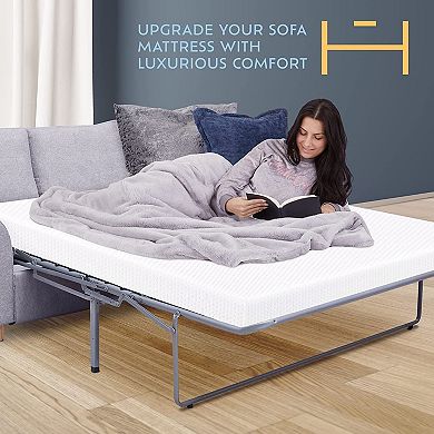 Heyward 4.5” Sofa Queen Mattress, Memory Foam Mattress for Sofa Bed