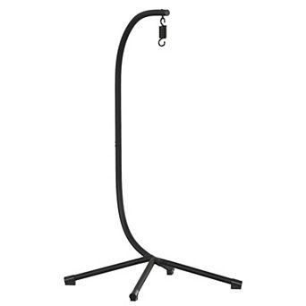 Merrick Lane All-Weather Steel Hanging Chair C-Stand with Included Hardware