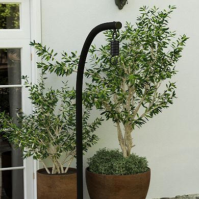 Merrick Lane All-Weather Steel Hanging Chair C-Stand with Included Hardware