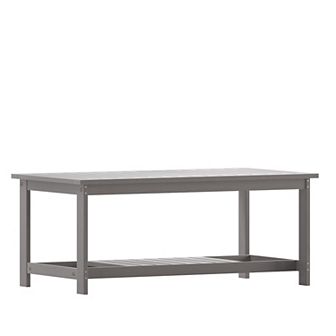 Merrick Lane Indoor/Outdoor Poly Resin 2 tier Adirondack Coffee Table
