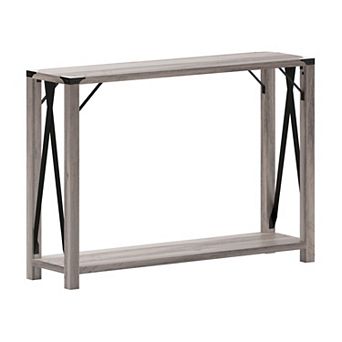 Merrick Lane Green River Modern Farmhouse Engineered Wood Sofa Table and Powder Coated Steel Accents