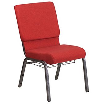 Emma and Oliver 18.5"W Church/Reception Guest Chair with Communion Cup Book Rack