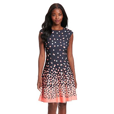 London Times Women's Cap Sleeve Fit & Flare Dress - Garden Party & Wedding Guest Favorite