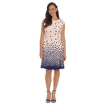 Women's London Times Cap Sleeve Fit & Flare Dress