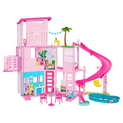 Barbie Dreamhouse Pool Party Doll House with 3 Story Slide