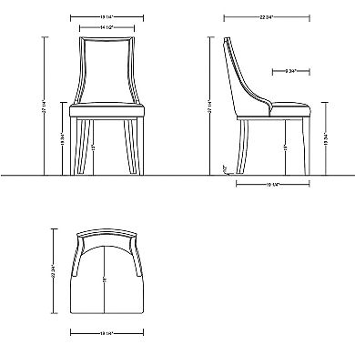 MANHATTAN COMFORT Grand Dining Chair 2-piece Set