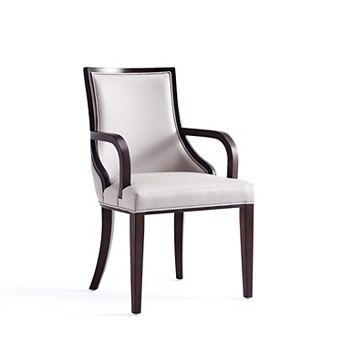 MANHATTAN COMFORT Grand Faux Leather Dining Arm Chair