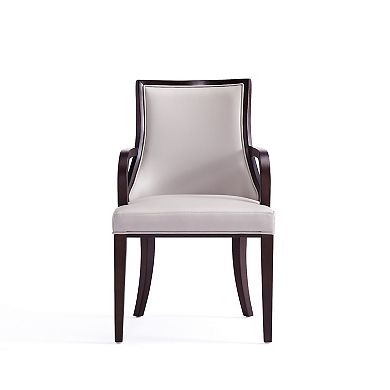 MANHATTAN COMFORT Grand Faux Leather Dining Arm Chair