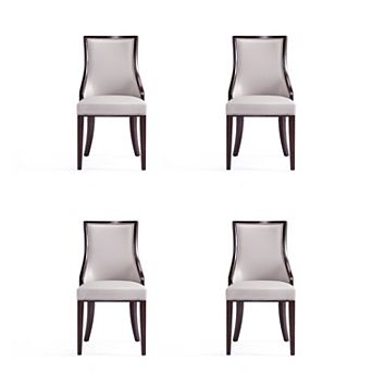 MANHATTAN COMFORT Grand Faux Leather Dining Chair 4 pc Set
