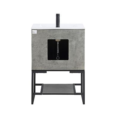 MANHATTAN COMFORT Scarsdale Bathroom Sink Vanity Floor Decor