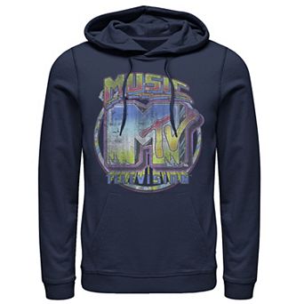 Men's MTV Colorful Chrome Distressed Logo Hoodie