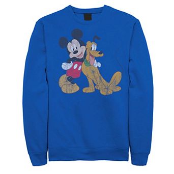 Disney's Mickey Mouse And Pluto Men's Vintage Friends Sweatshirt