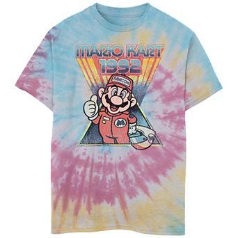 Boys 8-20 Nintendo Mario Kart 1992 Retro Tie Dye Graphic Tee