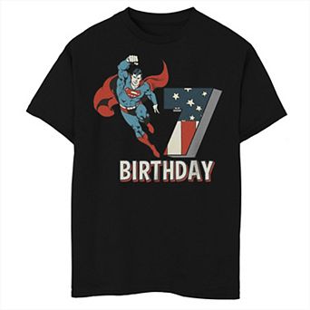 Boys 8-20 DC Comics Superman 7th Birthday Graphic Tee