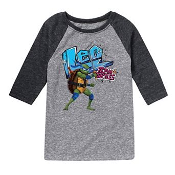 Boys 8-20 Graphic Teenage Mutant Ninja Turtles Mutant Mayhem Leo Raglan Graphic Tee
