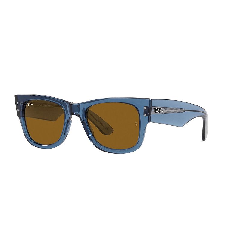 EAN 8056597856409 product image for Ray-Ban 0Rb0840S 51mm Mega Wayfarer Square Sunglasses, Transparent Blue | upcitemdb.com