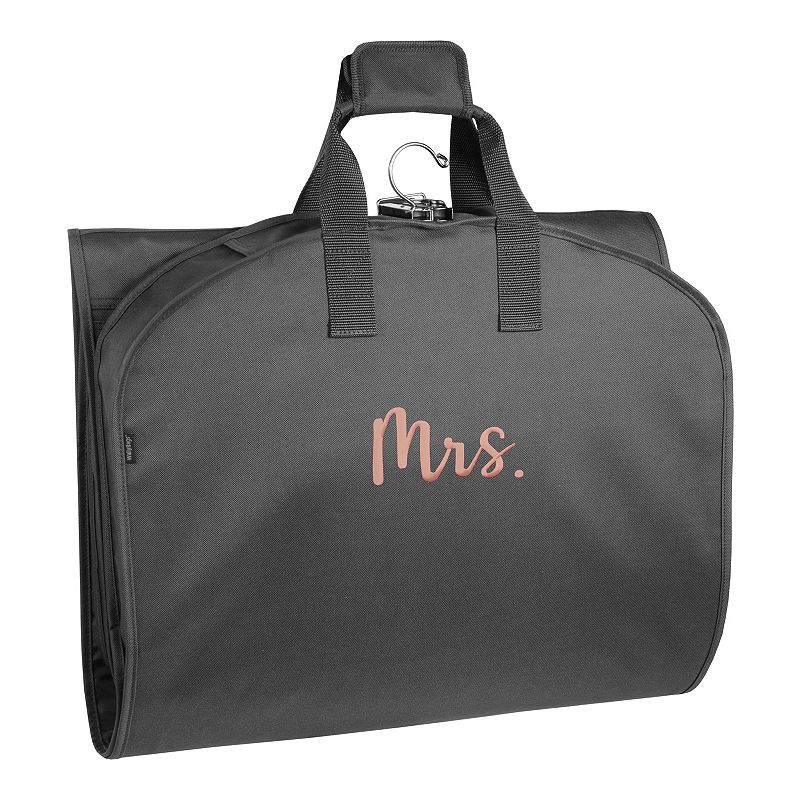 WallyBags 60” Premium Tri-Fold Travel Garment Bag with Pocket and Mrs. Em