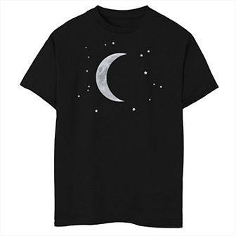 Boys 8-20 Little Crescent Moon And Stars Tee