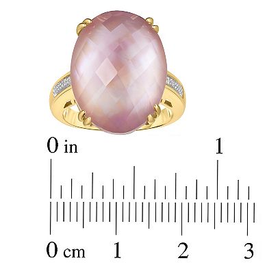 Oro Leoni Rose Sterling Silver Rose De France Amethyst & Cubic Zirconia Ring
