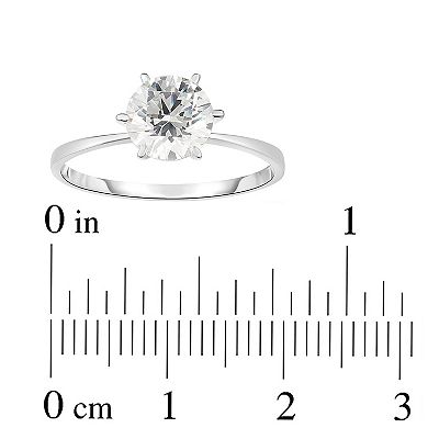 14k White Gold Cubic Zirconia Ring