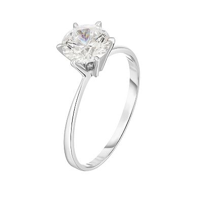 14k White Gold Cubic Zirconia Ring