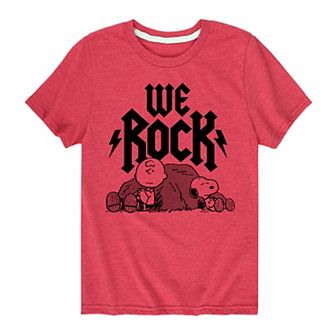Boys 8-20 Peanuts Charlie Brown And Snoopy We Rock Graphic Tee