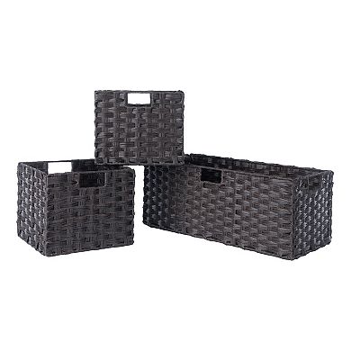 Winsome Terrace Storage Bookcase & Baskets 6-piece Set