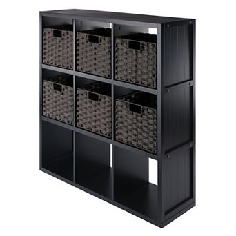 Winsome Timothy Cube Storage Cabinet & Basket 7 pc Set