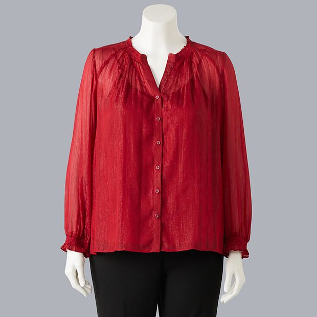 Kohls cheap chiffon blouse