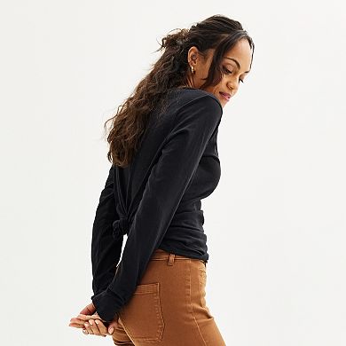 Petite Sonoma Goods For Life® Everyday V-Neck Long Sleeve Tee