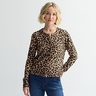 Women's Croft & Barrow® Extra Soft Classic Cable Knit Cardigan