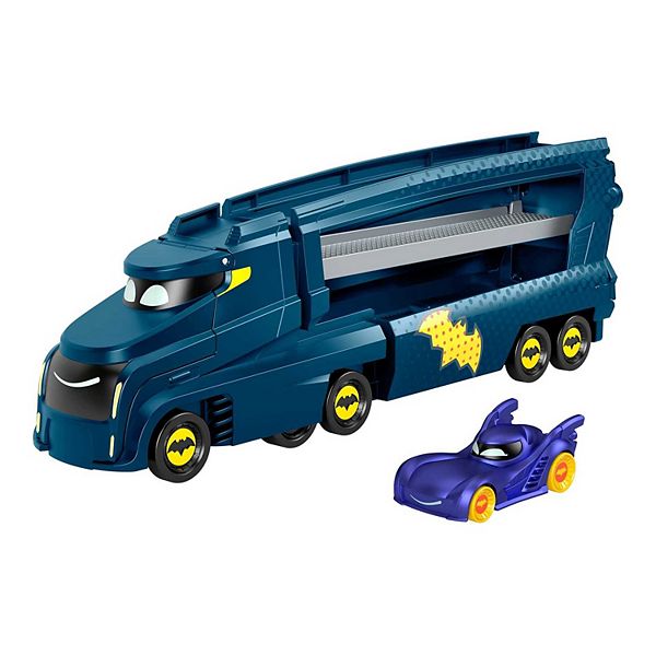 Fisher-Price DC Batwheels Toy Hauler And Car, Bat-Big Rig With Ramp And Vehicle Storage - Multi