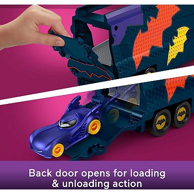 Fisher-Price DC Batwheels Toy Hauler And Car, Bat-Big Rig With Ramp And Vehicle Storage
