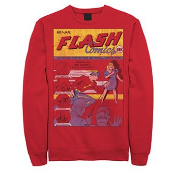 Men's DC Comics The Flash Retro Comic Cover Sweatshirt