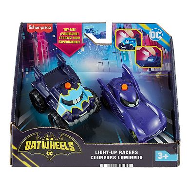 IMAGINEXT Fisher-Price DC Batwheels Light-Up 1:55 Scale Toy Cars